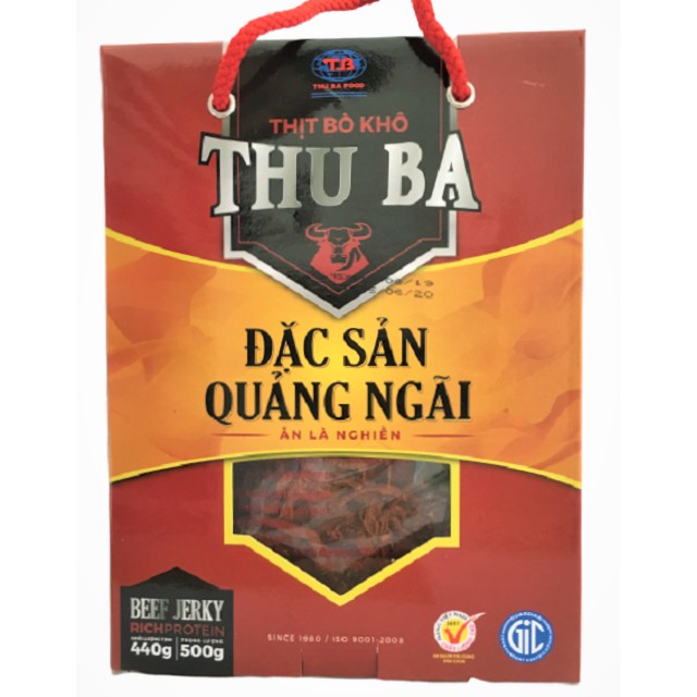 Bò khô Quảng Ngãi dạng xé sợi 500g, quà Tết, mang đi du lịch, bổ sung dinh dưỡng khi chơi thể thao