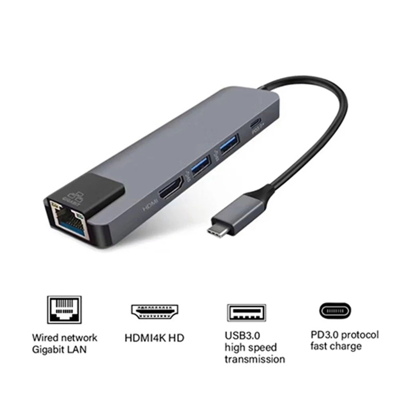 Bộ Chia Cổng Usb-C Sang Hdmi Usb 3.0 Tốc Độ Nhanh