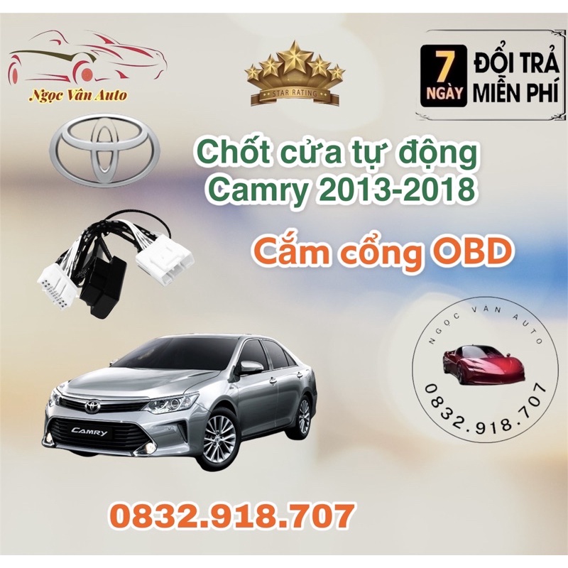 Chốt cửa tự động Toyota Camry 2013 - 2018. Cắm cổng OBD