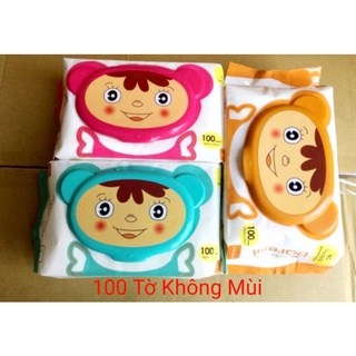 Khăn Ướt Doremi 100 Tờ Lớn Không Mùi
