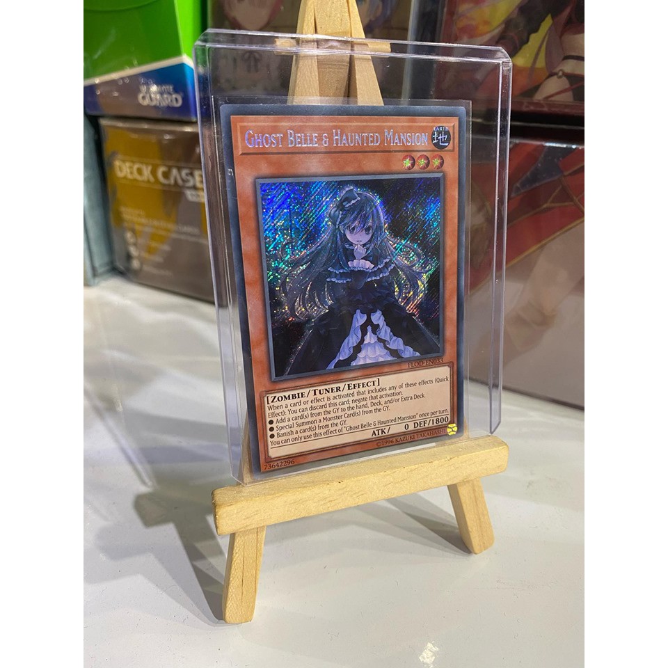 Lá bài thẻ bài Yugioh Ghost Belle &amp; Haunted Mansion - Secret Rare - Tặng bọc bài nhựa bảo quản