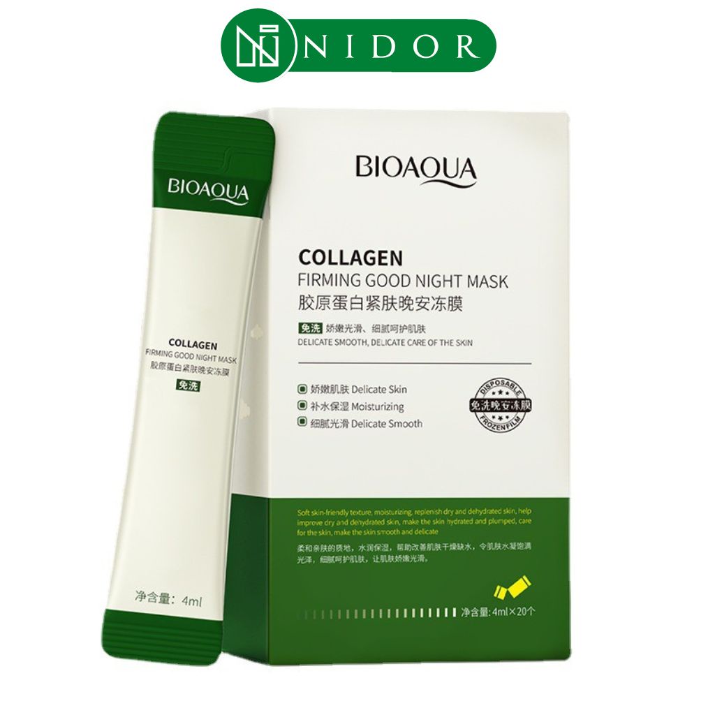 1 Gói Mặt Nạ Ngủ Thạch Collagen BIOAQUA Cấp Nước, Kiểm Soát Dầu