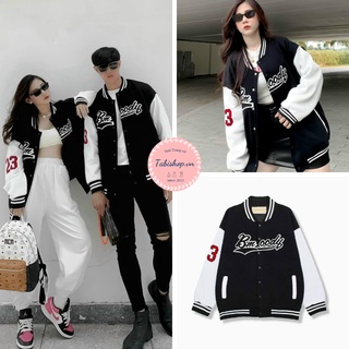 Áo Bomber phối tay in chữ BMOODY áo khoác dù 2 lớp FROM TO, UNISEX nam nữ mặc được siêu hot