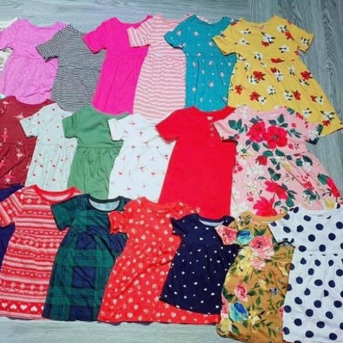 Váy bé gái, váy old navy chất cotton bé gái xinh xắn mùa hẹ thoáng mát, hàng xất dư [ size 3m-5y ]