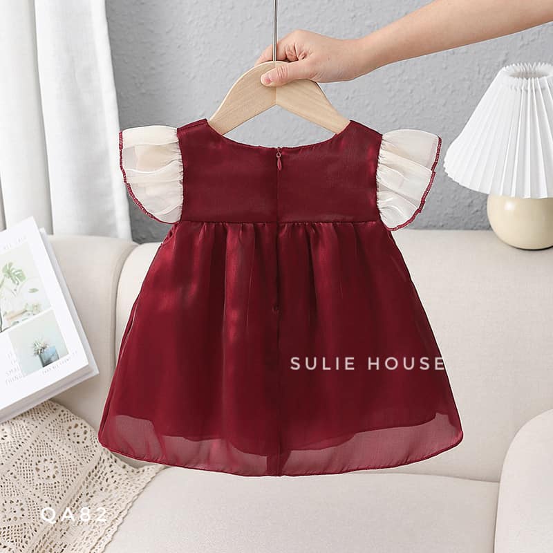 Váy lụa nơ ngực - QA82