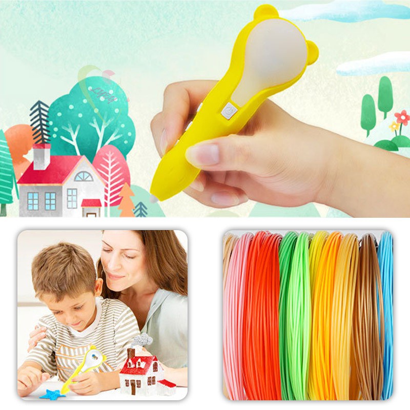 LE 3D Printing Pen for Boys Girls Art Crafts Cool Drawing Fun Educational Toys Kids Birthday Gift @VN