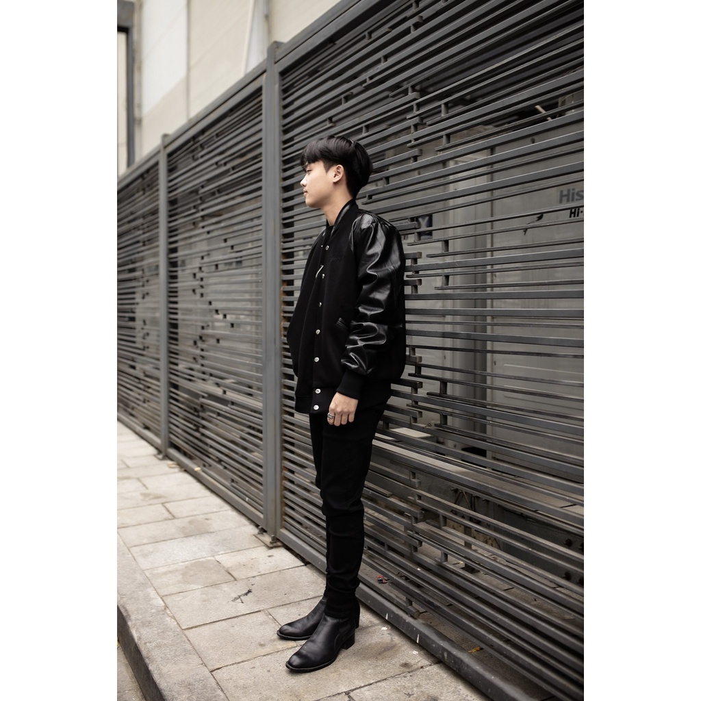 Quần Jeans Nam Snazzy Vải Bò Denim Màu Đen Trơn Co Giãn Form Slimfit All Black