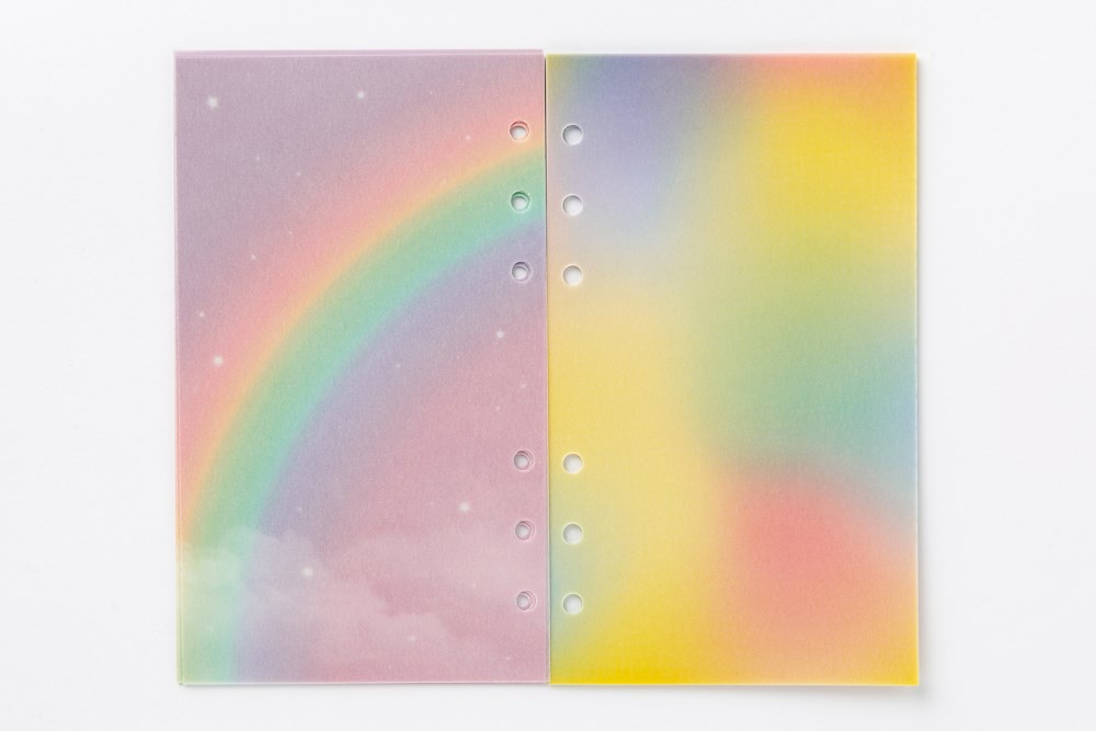 Giấy Trang Trí ARTBOX Hàn Quốc Có Đục Lỗ Bìa Nhuộm Màu Cầu Vồng Cỡ A6