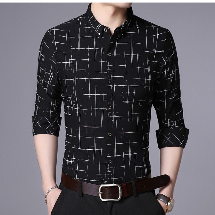 Áo Sơ Mi Nam Dài Tay Họa Tiết Caro Trẻ Trung - Hàng Xuất Khẩu AD00009 | BigBuy360 - bigbuy360.vn