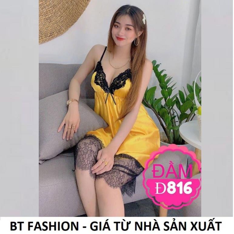 Đầm Ngủ Mặc Nhà Quyến Rũ BT Fashion, Mix Ren Đen Gợi Cảm Sang Trọng  DN01