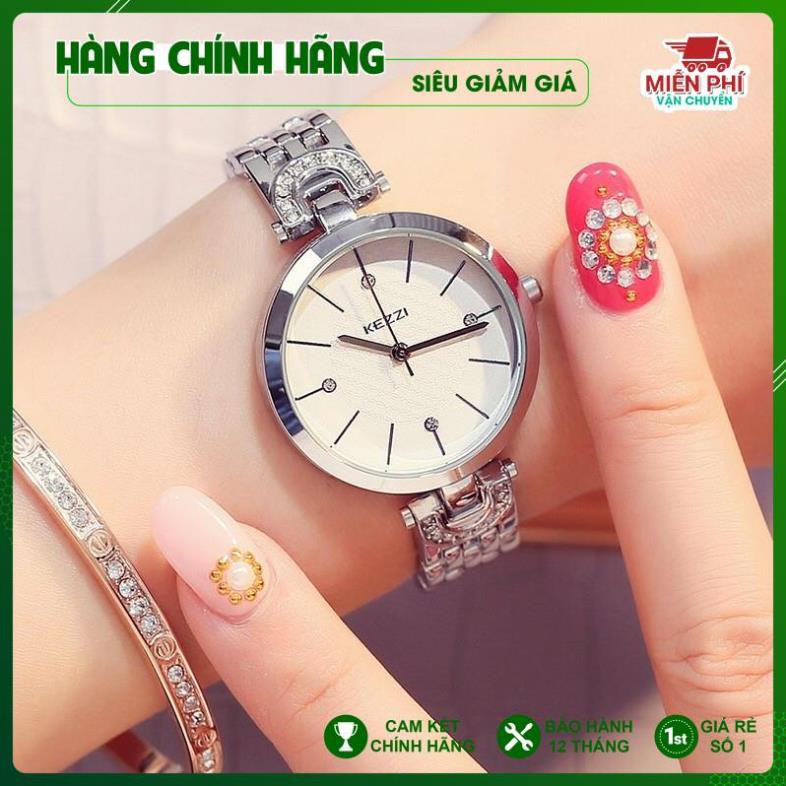 Đồng hồ nữ, đồng hồ thời trang Kezzi kw1461 chính hãng dây kim loại size 30mm