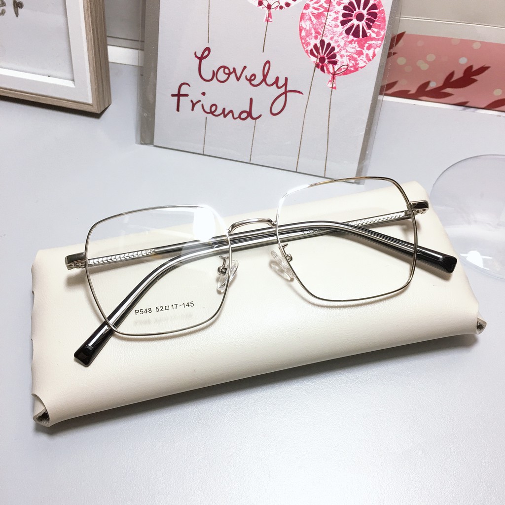 [Mã FARSSTGRE giảm 5K đơn bất kỳ] Gọng kính vuông kim loại 548 nhận cắt cận viễn loạn | BigBuy360 - bigbuy360.vn
