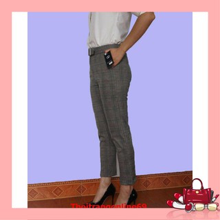 Quần Baggy đai khóa vuông kẻ (Vải Umi)