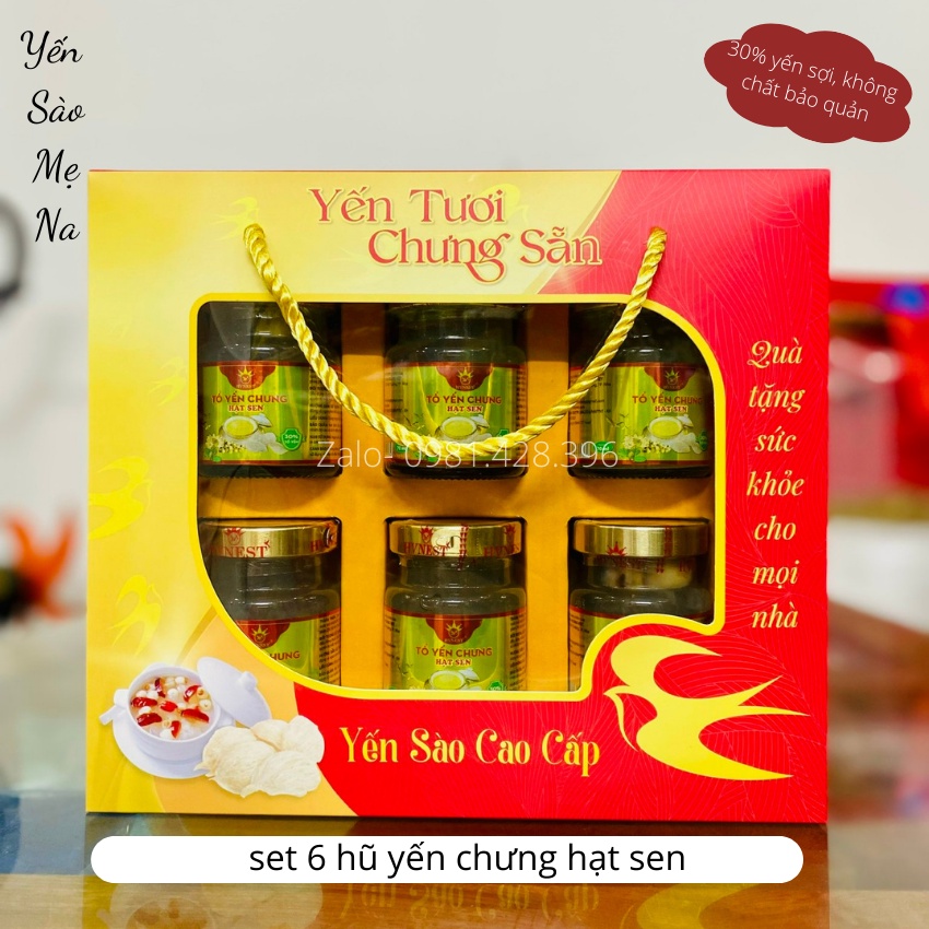 - Set 6 Hũ Yến Sào Chưng Sẵn Hoàng Việt