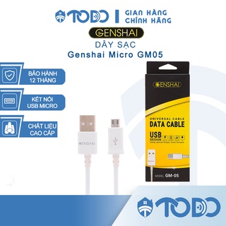 Cáp sạc 1m Genshai giá rẻ hàng tốt micro GM05 điện thoại thông minh chuẩn chính hãng