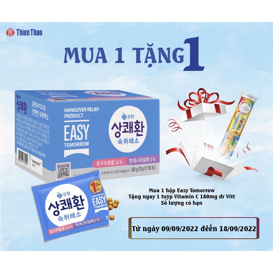 Hộp 10 gói giải rượu mát gan Easy Tomorrow - BEST SELLER TẠI HÀN QUỐC