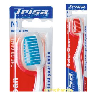 Bộ đôi bàn chải đánh răng chàng & nàng TRISA SWISS CLEAN & UNO LÔNG TƠ