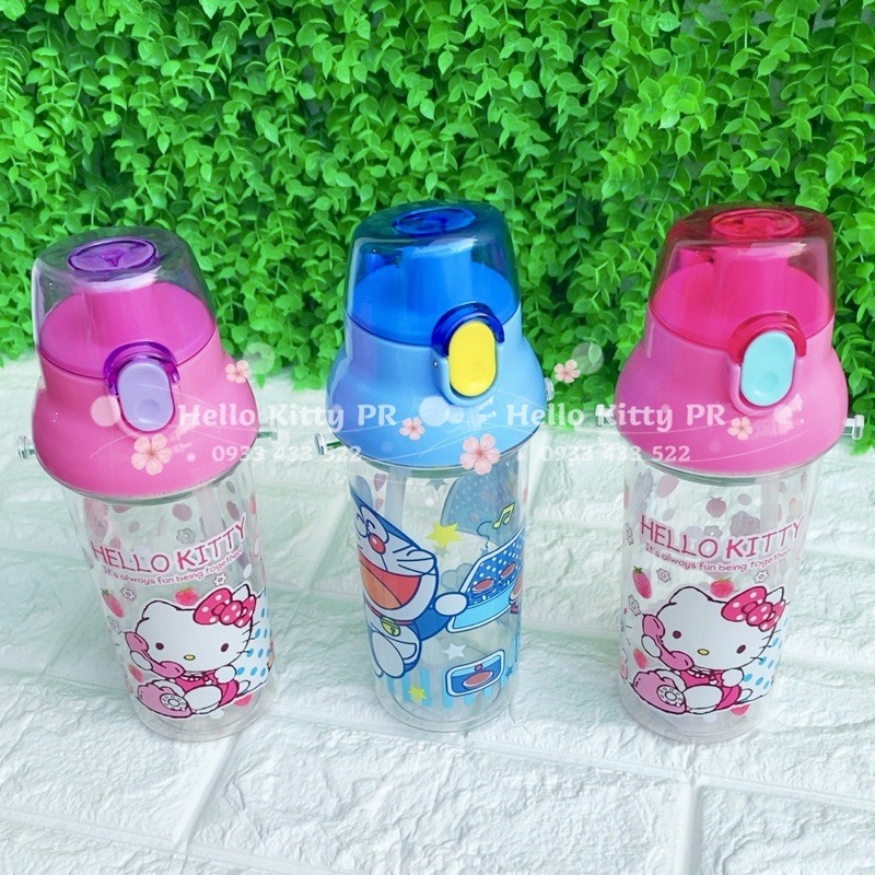 Bình nước có dây đeo Hello Kitty - Doremon Doraemon