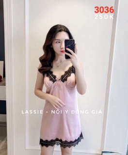 VÁY NGỦ LỤA REN VIỀN NGỰC 3036