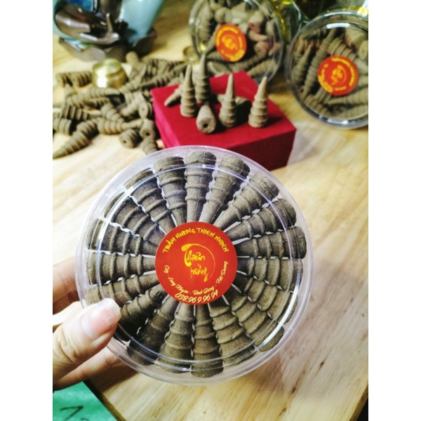 Nhang trầm, trầm nụ, trầm hương Hộp 37 Nụ Trầm Thảo Mộc cháy 20 Phút/Nụ