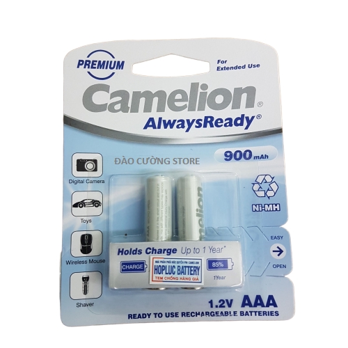 BỘ 2 PIN ĐŨA AAA SẠC CAMELLION 900 MAH PHÙ HỢP ĐIÊU KHIỂN ĐÔ CHƠI THIẾT BỊ Y TẾ MÁY ĐO HUYẾT ÁP TIỂU ĐƯỜNG