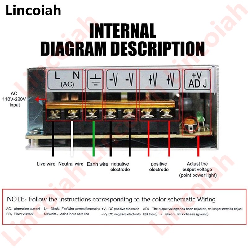 Bộ Nguồn Cung Cấp Điện 12V / 24V / 36V / 48V / 60V 6.6A / 7.5A / 10A / 15A / 20A / 30A / 40A 360W 400W 500W Cho Camera