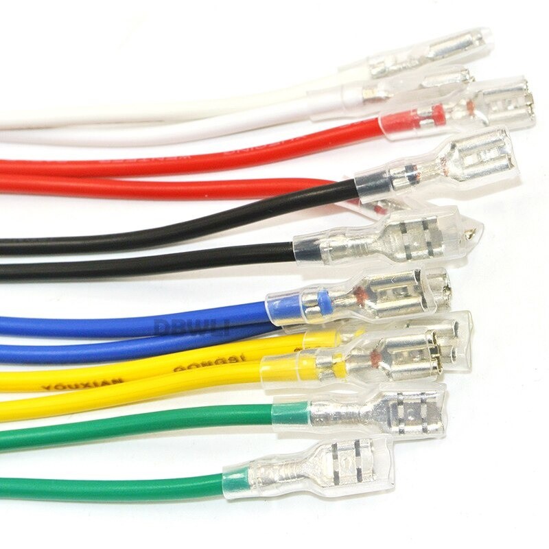 1 Đầu Nối 4,8mm / 6,3mm 18AWG Dây Điện Âm Thanh Cho Loa Xe Hơi, Amply