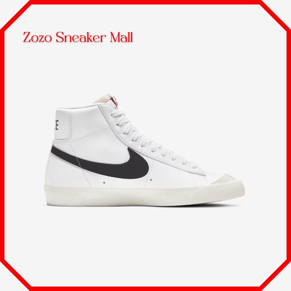 Giày Sneaker Nike Blazer Mid 77 Vintage White Black Cổ Cao Kiểu Dáng Thể Thao Phối Màu Đen Trắng Cao Cấp Full Box Bill