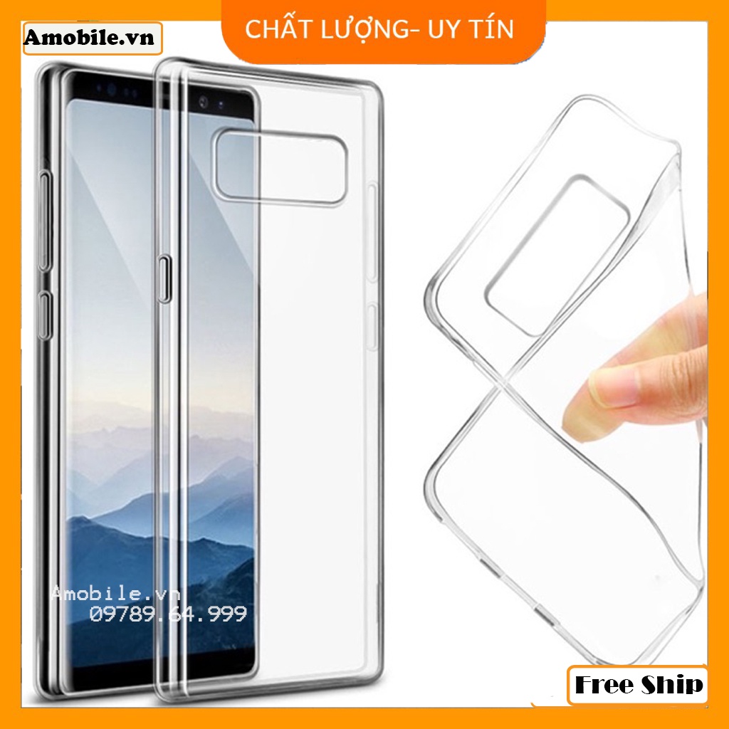 [Free Ship] Ốp Lưng Silicon trong suốt Samsung Note 8