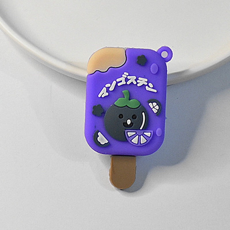 Móc Khoá Hình Que Kem Hoa a quả Siêu Xinh 4 -Màu/ Size lớn