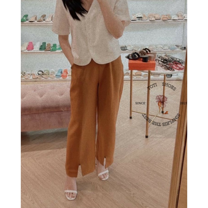 CAO GÓT NỮ TOTIIE SHOES - SANDAL NỮ QUAI MẢNH MŨI VUÔNG - GIÀY NỮ HỞ HẬU QUAI NGANG 5 PHÂN - G2204120