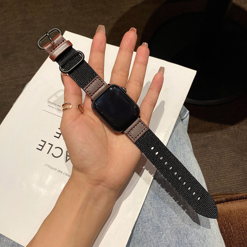 Dây đeo nylon 44mm 42mm 38mm 40mm thích hợp cho Apple Watch 007