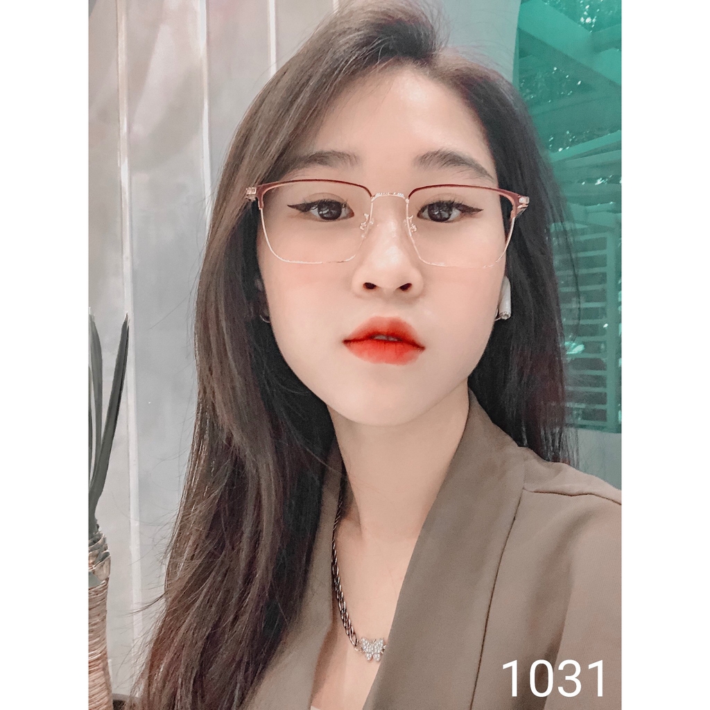 Gọng kính cận nam nữ kim loại Lilyeyewear mắt vuông thanh mảnh nhẹ nhàng 1031 | BigBuy360 - bigbuy360.vn