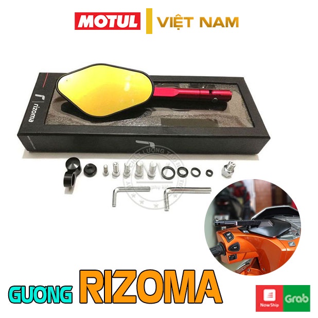 Gương chiếu hậu xe máy Rizoma thời trang mini mẫu Elisse màu theo cán gắn chân kính cho AB, SH, SH Mode, Wave,…
