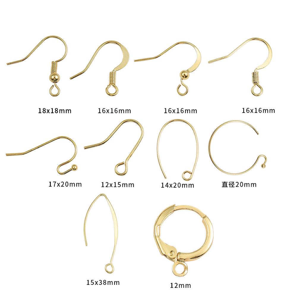 Set 10/ 20 móc khuyên tai DIY mạ vàng 18K thời trang thủ công