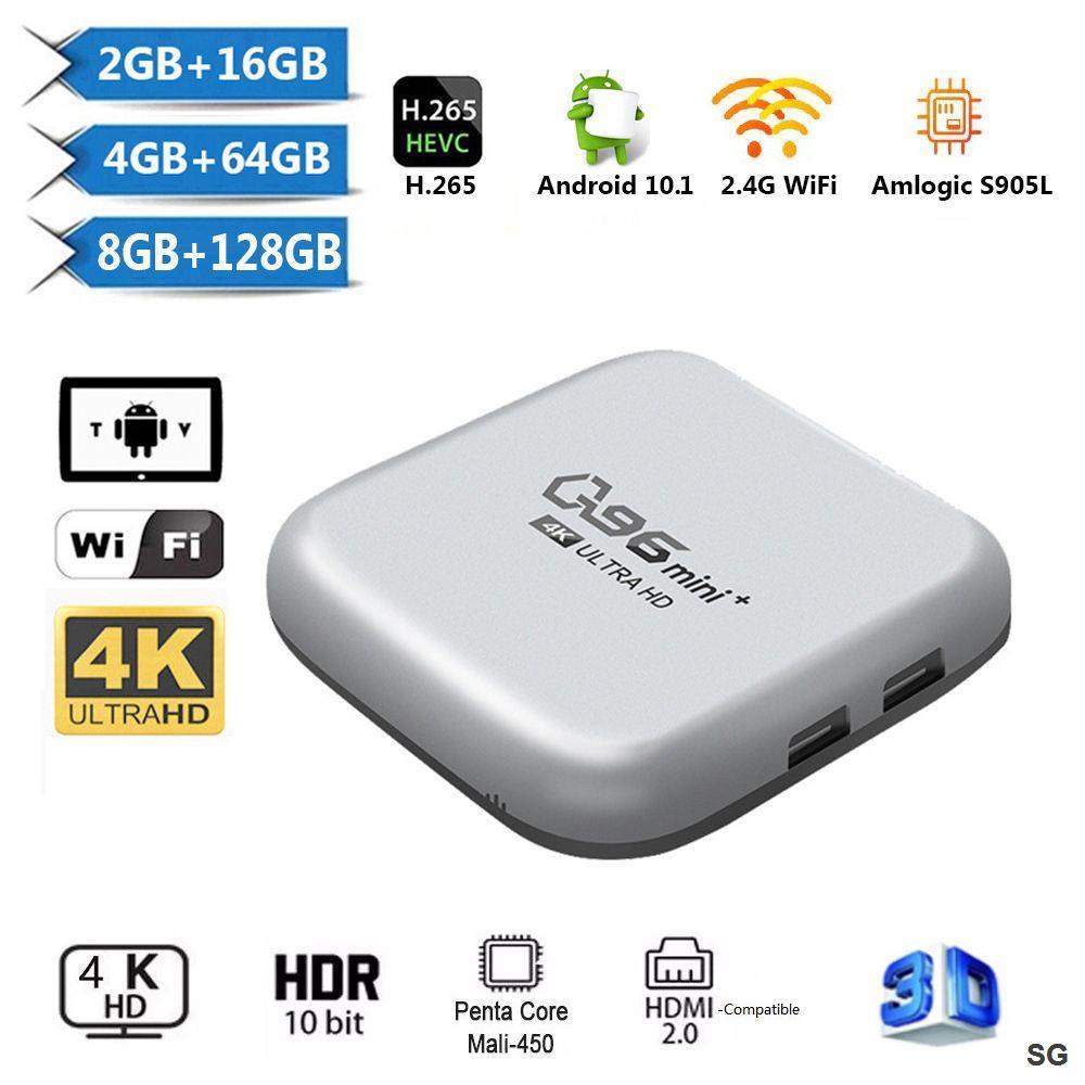 Máy Phát WiFi Q96 Mini + 2022 Novo 2.4G 8GB + 128GB Android 10.1 s905l quad core TV BOX