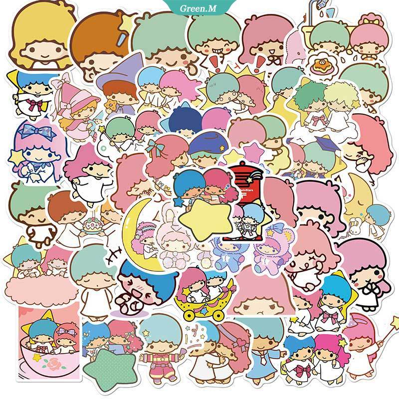 Gói 50 Miếng Dán Trang Trí Xe Hơi Hình Kuromi My Melody Cinnamoroll Kittys Sanrioed