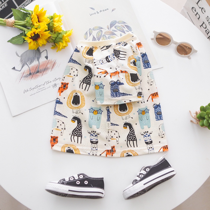 Áo Thun 100% Cotton Tay Ngắn In Họa Tiết Hoạt Hình Dễ Thương Thời Trang