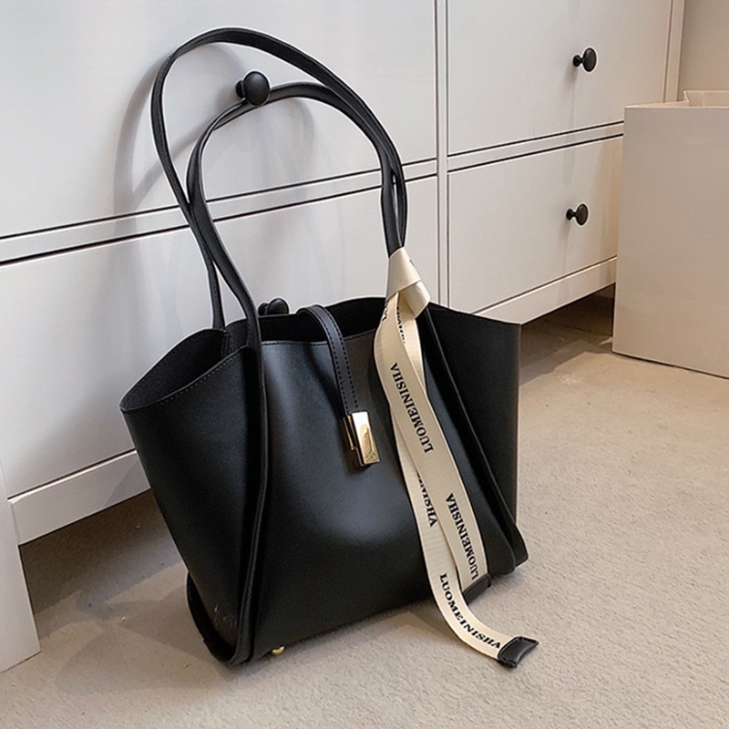 Túi đeo vai IELGY có sức chứa lớn phối ruy băng thời trang đi làm cho nữ