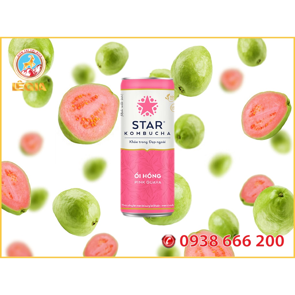 Nước Trái cây STAR KOMBUCHA Vị Ổi Hồng 250ML