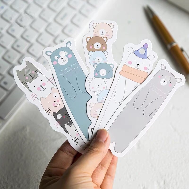 Hộp 30 Bookmark đánh dấu trang hình gấu siêu cute