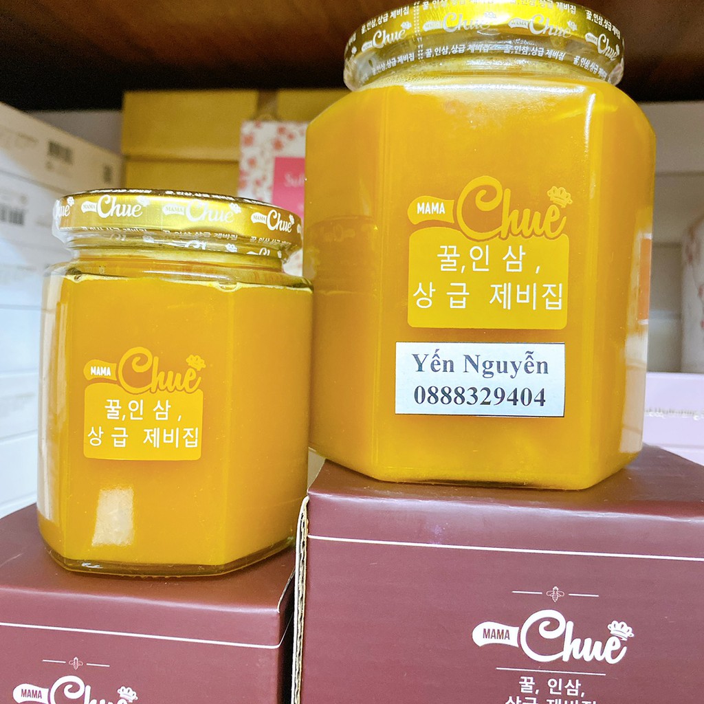 Sâm nghệ mật ong mama chuê Hàn Quốc (Hũ 500ml + hũ 200ml, date 2024)