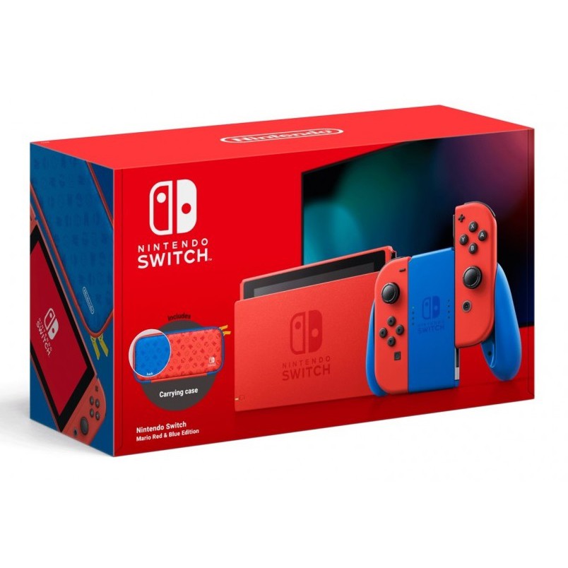 Máy Chơi Game Nintendo Switch V2 Mario Red & Blue Edition