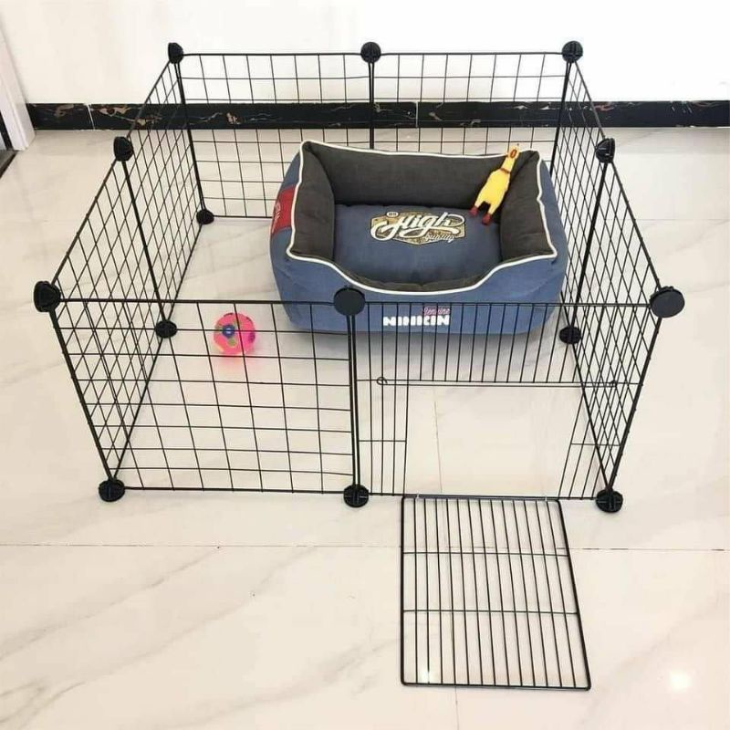 Chuồng quây thú cưng lắp ráp (7 lưới 1 cửa) cao 35cm