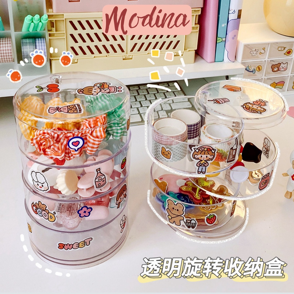 Kệ để bàn mini đựng đồ trang sức, văn phòng phẩm MODINA, tủ nhựa mica mini để bàn