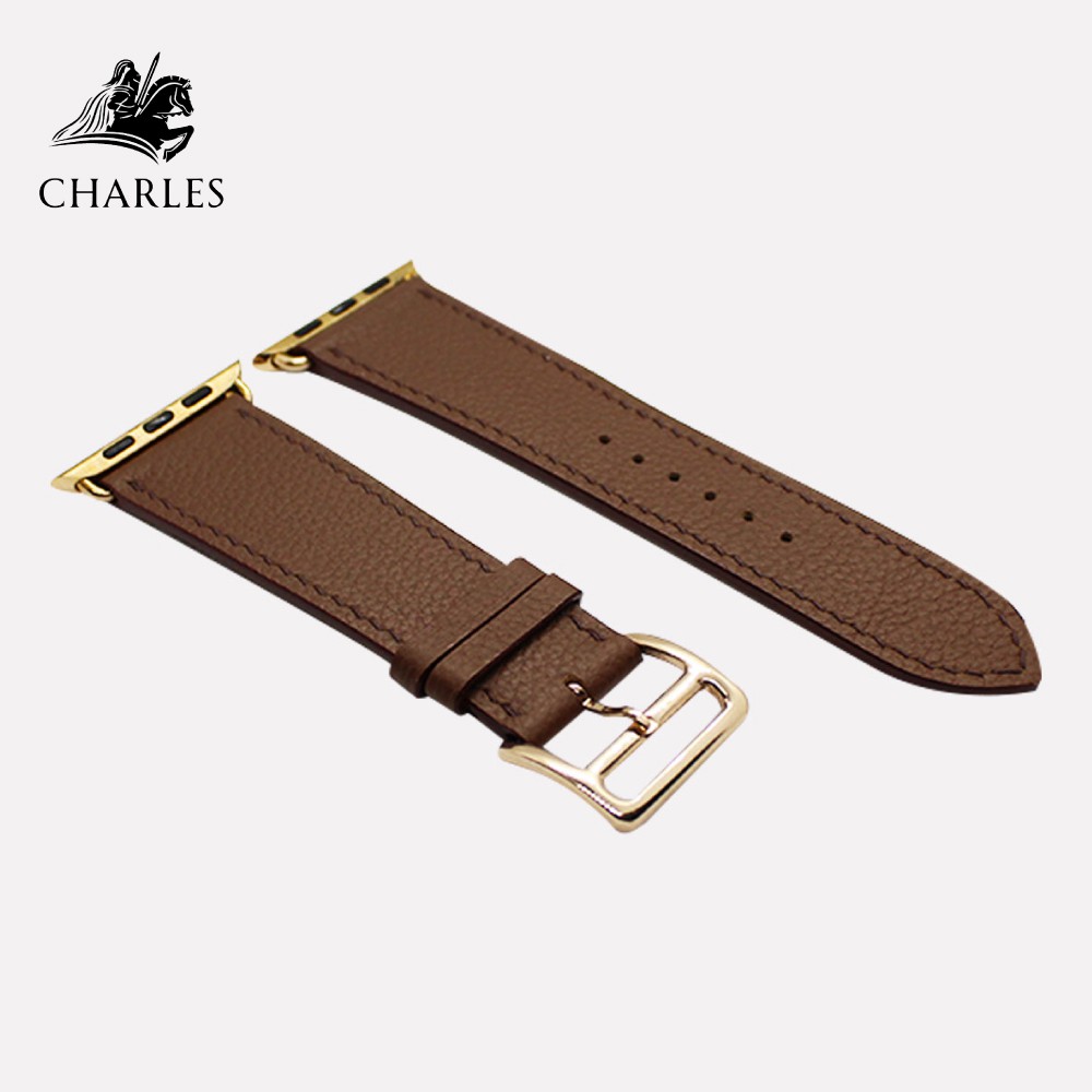 Dây da Nappa CHARLES dây cho Apple Watch Series 1/2/3/4/5/6 | Nappa Chocolate size 42/44