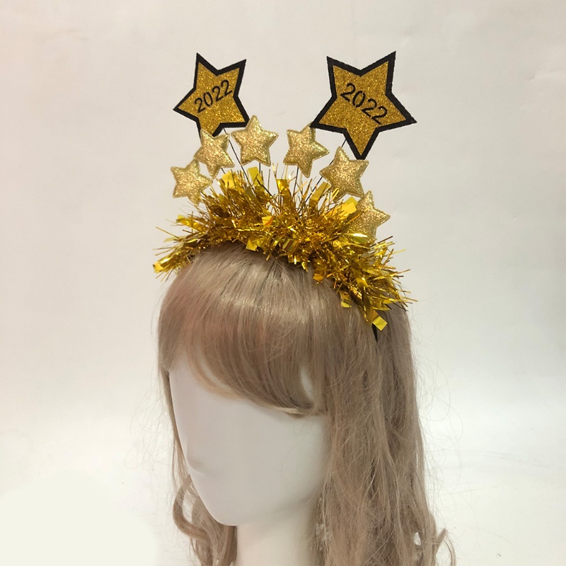Cài Tóc Hình Ngôi Sao Năm Mới 2022 Đính Kim Sa Lấp Lánh