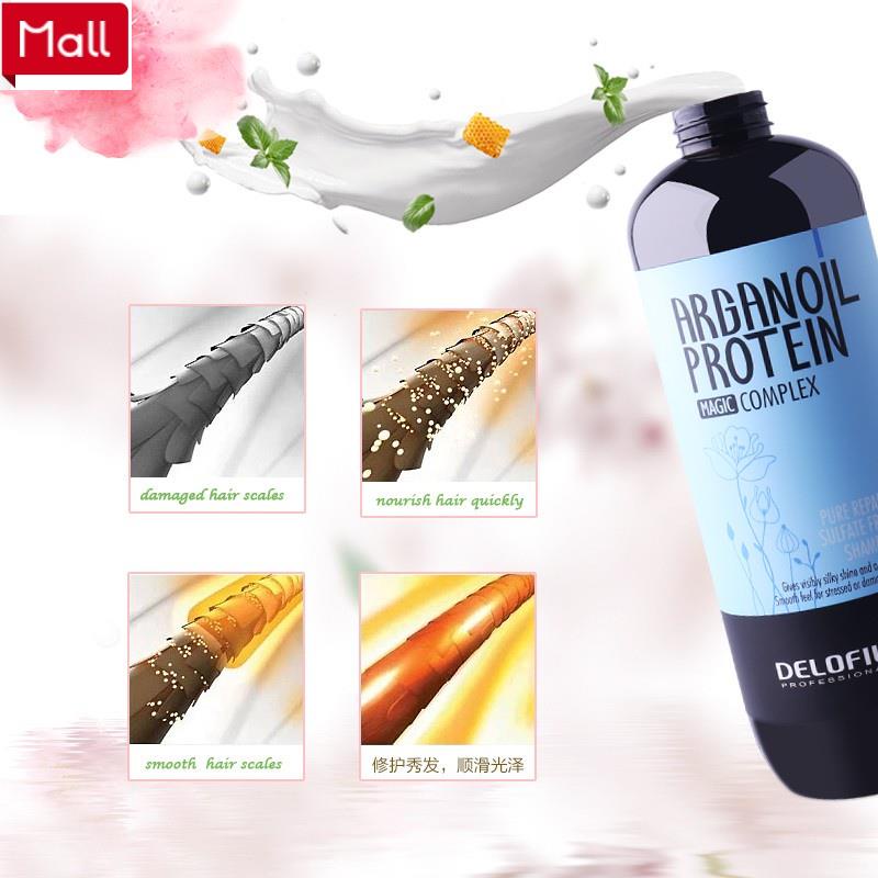 Bộ Dầu Gội Xả Mềm Mượt Chống Gàu Delofil Arganoil Protein 365 _Shopee Mall