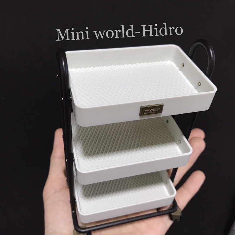 Kệ sắt mini cho búp bê dùng trang trí nhà búp bê Barbie, BJD tỉ lệ 1/12, 1/8. Dollhouse, Miniature