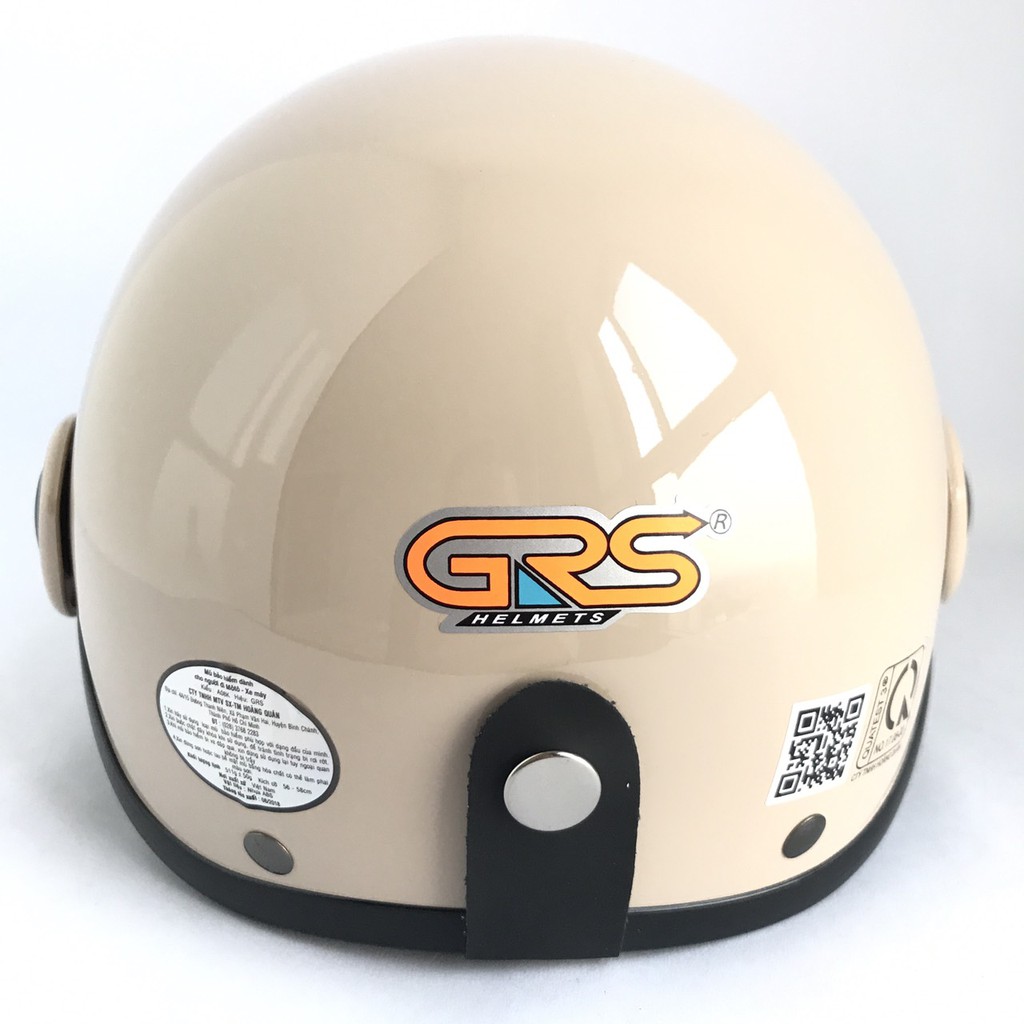 Nón bảo hiểm nửa đầu có kính cao cấp - Dành cho người đầu nhỏ hoặc trẻ em trung học - GRS A08K - Sữa bóng